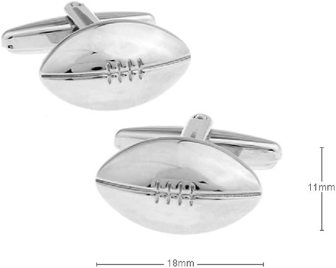 MRCUFF Football Cufflinks Pair in a Presentation Gift Box & Polishing Cloth
