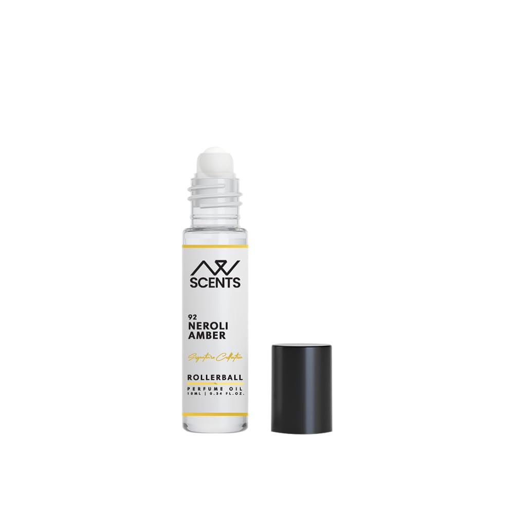 AW SCENTS Neroli Portofino- Inspired Perfume Oil For Men & Women - Luxury Fragrance - Long Lasting Quality - Alcohol Free - 92 Neroli Amber 10ml Oil (ROLL ON)