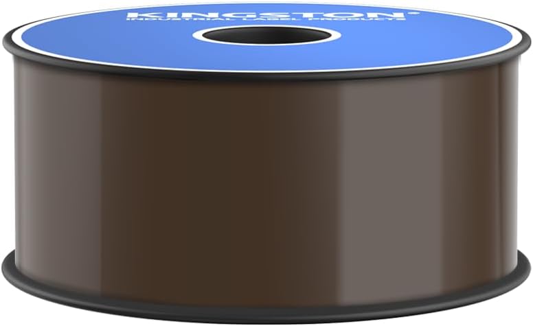 Kingston Premium Vinyl Label Tape, Brown, 2" x 150', Compatible with LabelTac Printers, DuraLabel, VnM SignMaker, SafetyPro, Viscom and Other Printers