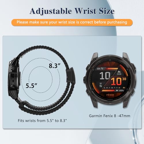 Correa de nylon trenzado magnética 22 mm para Garmin miniatura 5