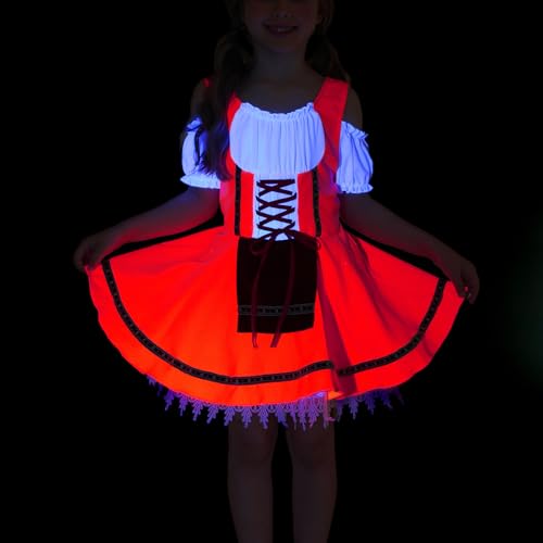 Disfraz Oktoberfest niña rosa cuadros 10-12 años miniatura 5