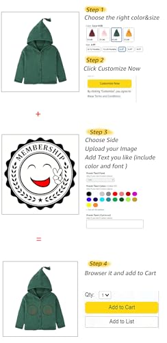 MYGBCPJS Boys Girls Customize Hooded Jacket Kids Custom Front Back Long Sleeve Outwear Hoody Coat Add Own Design Text Image4