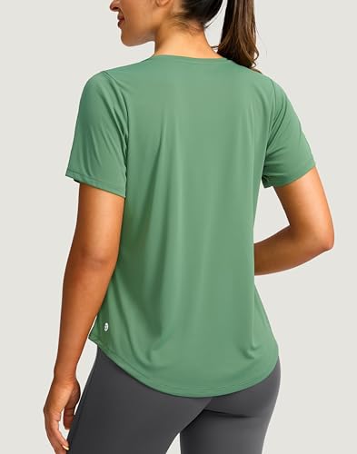 Image of Women's Short Sleeve Workout Shirts UPF 50+ Sun Protection T-Shirts Quick Dry Breathable Gym Running Hiking Tops for Women