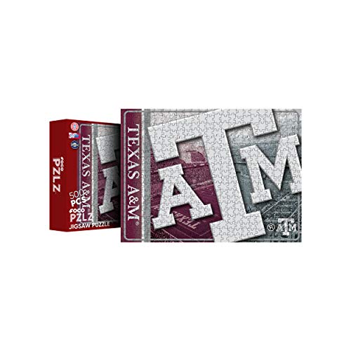 Image of FOCO NCAA Big Logo 500 Piece Jigsaw PZLZ