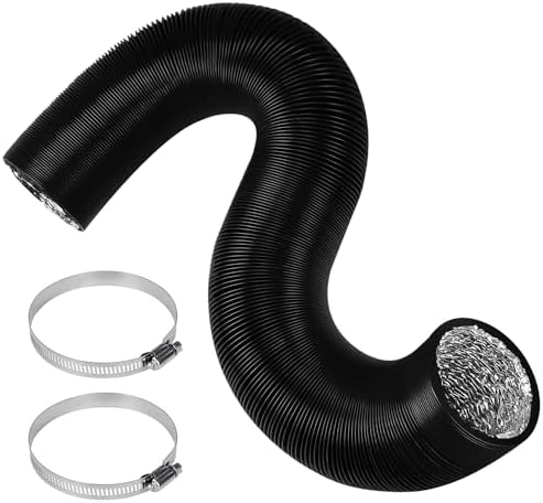6 Inch X 8FT Heavy Duty Four-Layer Dryer Vent Hose – Aluminum Ducting For Heating & Cooling