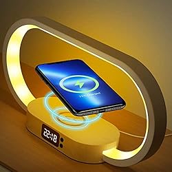 Lamparas De Mesita De Noche Modernas Amazon Lámpara Mesita de Noche Táctil con Cargador Inalámbrico, Lámpara de Sobremesa con Reloj Digital y 5 Modos Temperaturas de Color Luz Nocturna LED Lámpara Regulable de Noche para Dormitorio