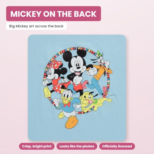 Disney Ladies Mickey Mouse Fashion Shirt Mickey Mouse Front and Back Tee - Mickey Mouse Tee (Freshwater, Large) - image 4