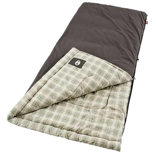 Teton Sports Sleeping Bag Coleman Heritage Big & Tall 10°F Flannel Sleeping Bag, XL Sleeping Bag Fits Adults up to 6ft 7in...