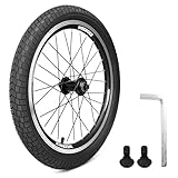 18 Inch Bicycle Front Wheel - 14Gx32H Spokes with ED Brass Nipples - 100mm Front Wheel with Tire and Tube (Front, 18 inch)