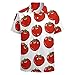 Tomato Fruit Vegetables Shirts for Men Hawaiian Casual Short Sleeve Blouse Graphic Button Down Tee Top 2XL