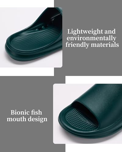 WALKFUN Non-slip Slides Sandals, Women & Men’s Shower Slippers, Pool Slides Quick Drying House Slippers Indoor Bathroom Shoes Beach Sandals for Summer4