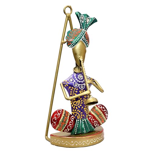 KRAFTSKALA Traditional Musicians (Set of 3) Tabletop/Wall Hanging Metal Wall Decor Statues for Living Room, Decorative Showpiece Items for Home, Festive Gifting, Housewarming Present