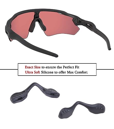 2 Pieces Replacement Nose Piece Nose Pads for Oakley Radar EV Path/Radar EV Pitch/Radar EV XS Path OJ9001 OO9208 OO9211 OO9275 Sunglasses Frame, Black Standard Fit2