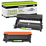 greencycle Compatible Toner Cartridge Replacement for Brother TN450 TN-450 TN420 TN-420 Work with HL-2240 HL-2270DW HL-2280DW MFC-7360N MFC-7860DW Intellifax 2840 2940 Printer (TN450 DR420)