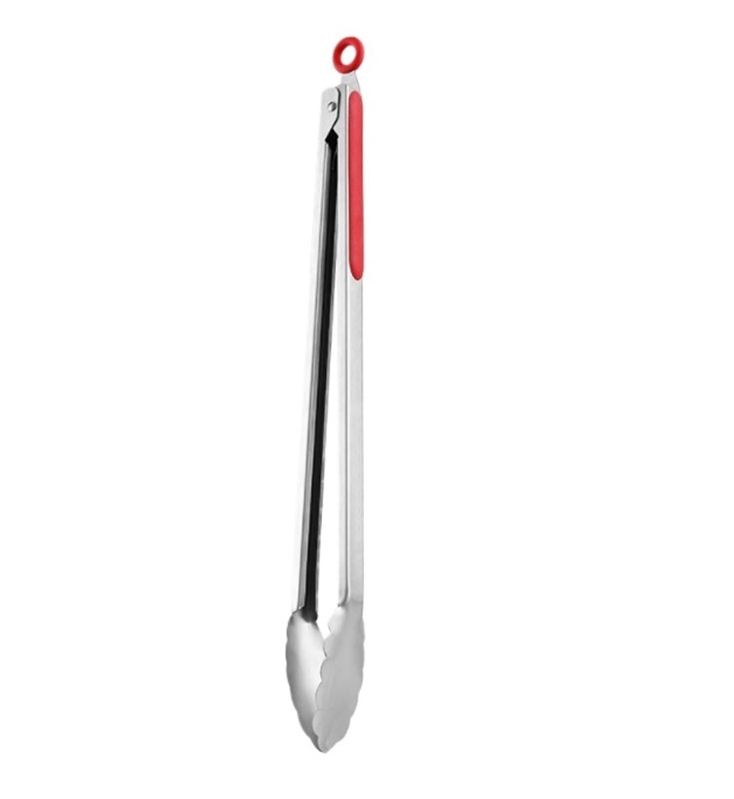 Szczypce do Chleba, Szczypce Do Grilla Ze Stali Nierdzewnej Zapobiegające Oparzeniom, Odpowiednie Gotowania Steków Pieczenia, Grillowania(Rot,20cm)