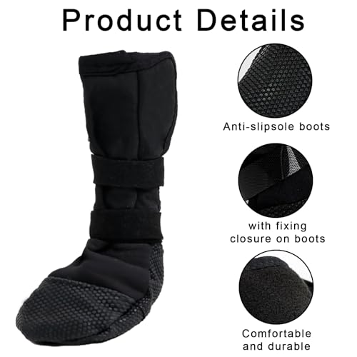 Wqafe Hundesocken,Pfotenschutz Hund Verletzung,Hunde Schuhe Verhindern Lecken,Strümpfe Verstellbaren,Hundeschuhe Wasserdicht,Weich,Biss,Socken für Hunde Nach Chirurgischen Eingriffen Wundschutz (S)