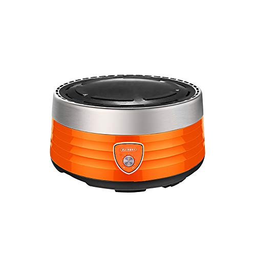 YzDnF Outdoor Garden Grill Charcoal Stainless Steel Portable BBQ Grill For 3-5 Persons' Party For Camping Fishing Outdoor Activities (Color : Orange, Size : 37x21cm)