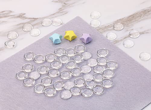 shapenty 12mm Clear Round Glass Cabochons Dome Tiles for DIY Craft Photo Charms Cameo Pendants, Rings - Image 4