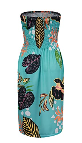 Image of Zyyfly Womens Summer Beach Dresses Strapless Cover Ups Dress Tube Top Sundresses