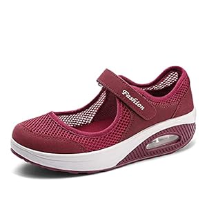 Ademende bootschoenen voor dames Anti-slip loopschoenen van mesh Wig steunzolen casual schoenen Sneakers met luchtkussenzool 35~43EU