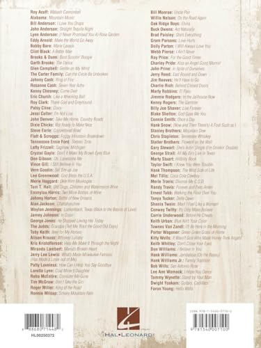 100 Greatest Country Artists Sheet Music | Piano, Vocal, Guitar Songbook | 100 Songs by Country Legends | Includes Hits by Johnny Cash, Patsy Cline, Reba McEntire, Shania Twain - Image 2