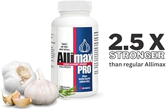 Allimax Pro Practitioner Strength 450 mg Allicin from Garlic, 100 Vegetarian Capsules (Vegicaps), Stabilized AlliSURE® Allicin, Supports Normal Immune Function, Non-GMO