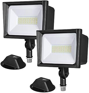DEWENWILS 2-Pack 65W LED Flood Light Outdoor, IP65 Waterproof 6670 Lumen Super Bright(500W Halogen Equiv)Adjustable Knuckle Mount LED Security Light, 5000K Daylight for Yard, Garage, Garden, UL Listed