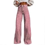 Genérico Wide Leg Jeans Women Y2k Bombachos Ropa Mujer Wide Leg Tallas Grandes Pantalon Vaquero Pantalones de de Trabajo Chino Pantalon Elegante Mujer Rosa L