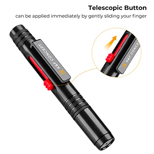 image for K&F CONCEPT Professional Lens Cleaning Pen with Soft Brush, Carbon Hea