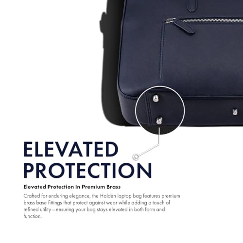 Image of HALDEN Harrington Double Zipper - Vegan Saffiano Leather Laptop Bag
