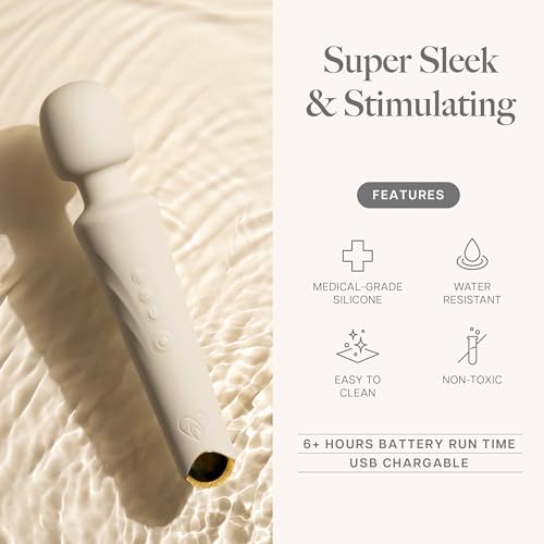 Image of Ava Vibrator Sex Toys - Battery Life 6 Hours | Water Resistant Body Safe Silicone | Clitoral Vibrators Couples Sex Toy with Multi Patterns & speeds Vibrator for Women - Premium Beige