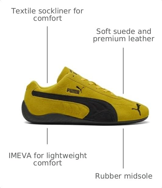 Image of PUMA Mens Speedcat Og Lace Up Sneakers Shoes Casual - Yellow - Size 7.5 M
