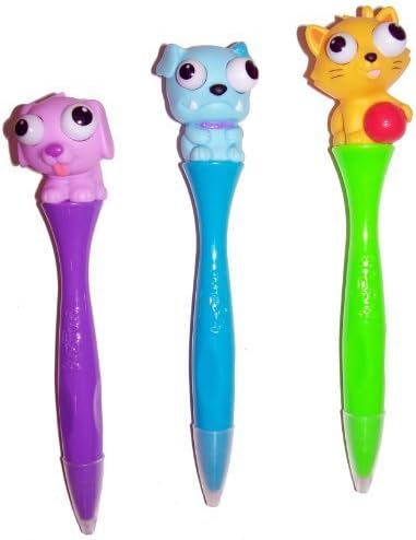 Inkology Bug Eye Pet Novelty Pen, Single Pen, Assorted Designs (183-6) by Inkology