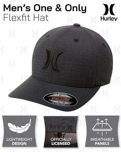 Image of Hurley Men's Caps - One & Only Flexfit Baseball Cap - Fitted Hats for Men (S-XL)