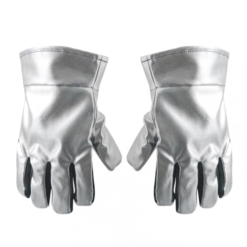 "Abbraccia" 耐熱溶接手袋、アルミホイルミット溶接ミトン、キャンプ、バーベキュー、暖炉、工場、グリル用の作業用手袋