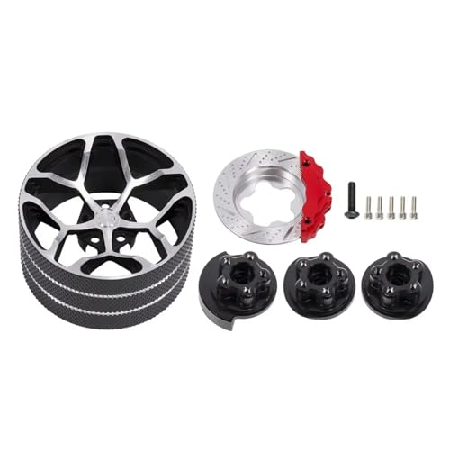 RC���f���L�b�g�̃R���|�[�l���g For Futaba Transmitter TQI Flysky Noble NB4 X6 X4 SANWA MT44 7PX 4PX RC4GS RC �J�[�A���~�����R���X�e�A�����O�z�C�[���n���h�z�C�[��(Black)