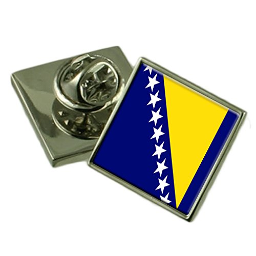 Insignia de solapa de Bosnia & Herzegovina con cuadro grabado de alta definición
