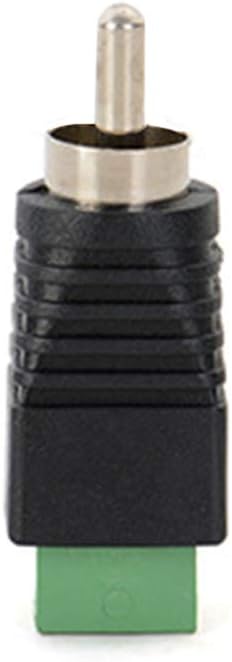 Phono RCA Male Plug to AV Screw Terminal Audio Video Connector Speaker Wire to RCA Adapter 4-Pack - Image 2