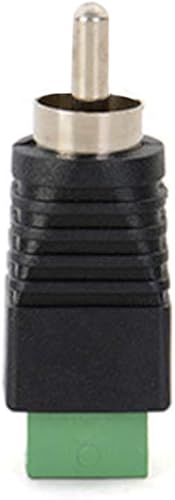 Miniatura 2 de Phono RCA Macho Plug a AV Terminal de Tornillo Audio Video Conector de altavoz Cable a RCA Adaptador de 4 unidades