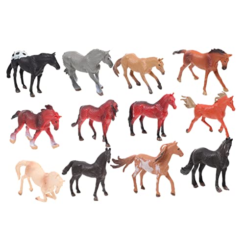 SUPVOX 12 Figuras De Caballos Miniatura Juguetes Decorativos De PVC Caballos De Juguete Educativos Accesorios De Decoración para Niños
