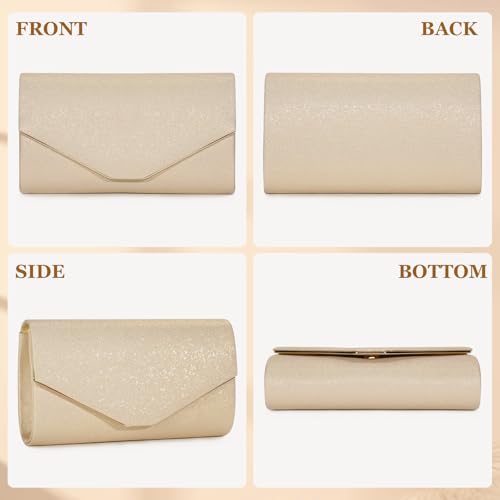 Image of UBAYMAX Clutch Purses for Women Formal Dressy Evening Handbags Crossbody | Sparkly PU Leather Envelope Clutch Bag Fancy Small Shoulder Bag for Wedding Party Cocktail Prom Engagement Formal Occasions