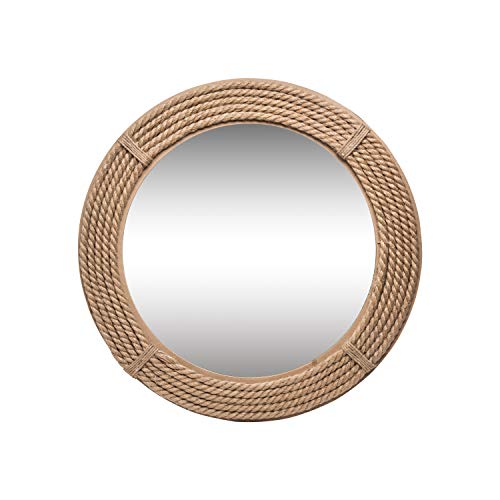 Foreside Home & Garden 23.75 inch Diameter Round Wrapped Rope Wall Mirror
