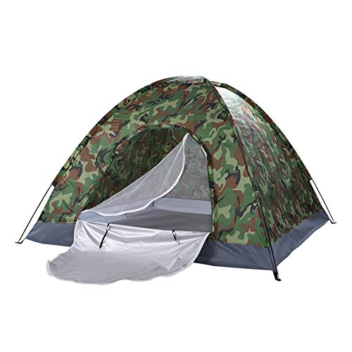 Carpa dome para camping 3-4 personas camuflaje verde impermeable miniatura 1
