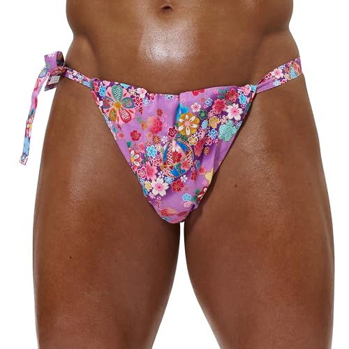Kabukiness ] Fundoshi/Japanischer Lendenschurz/Rein hergestellt in Japan, gummifrei, Baumwollunterwäsche für Herren, Kimono-Slip, Ninja, Sakura(pl), Large