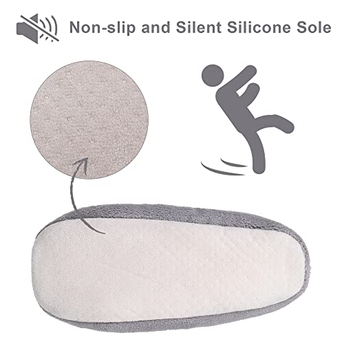 Image of ZYZX Cute Animal Slipper Socks with Grips,Cozy House Slippers for Women | Adult Winter Warm Knit Cozy Soft Safe Non Slip Fleece-lined Fluffy Plush Fuzzy Socks Indoor,Easy to Wash,Funny Gifts