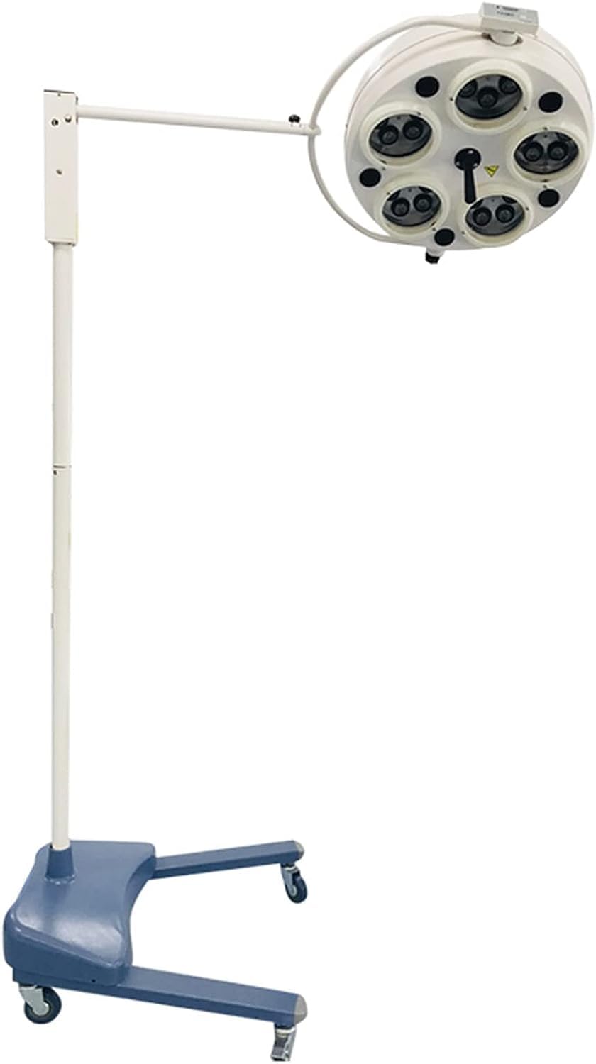 EustomA 5 Holes LED Light Shadowless Examination Premium Ceiling-Mounted Floor Lamp Exam Cold Light 25LED Bulbs 360°Rotation FKLED-5 (Floor Lamp)