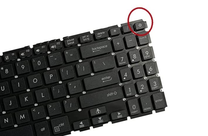 Image of Keyboard for Asus Vivobook X507UA /X507MA Laptop with ON Off Key Black Color