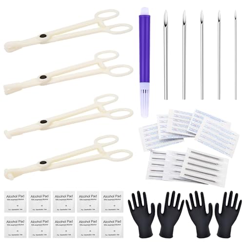 Rayyl 42 Pieces Piercing Needles Piercing Needles 12G 14G 16G 18G...
