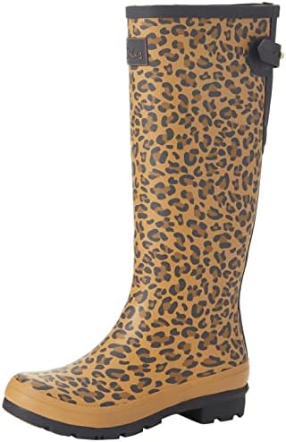Joules Women's Rain Boot, Tan Leopard, 7