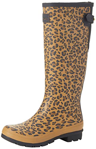 Joules Women's Rain Boot, Tan Leopard, 7 #TOP9